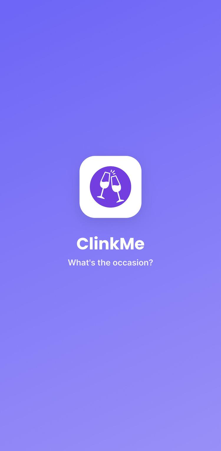 Clink Me app showing local gift options